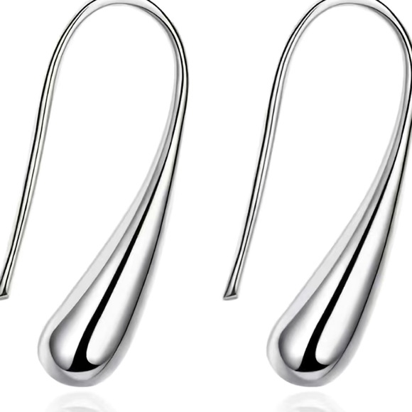 Sterling Silver Water drop shape earings - Picture 7 of 10